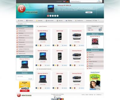 CSS3設計電子產(chǎn)品展示型網(wǎng)站靜態(tài)模板代理代辦